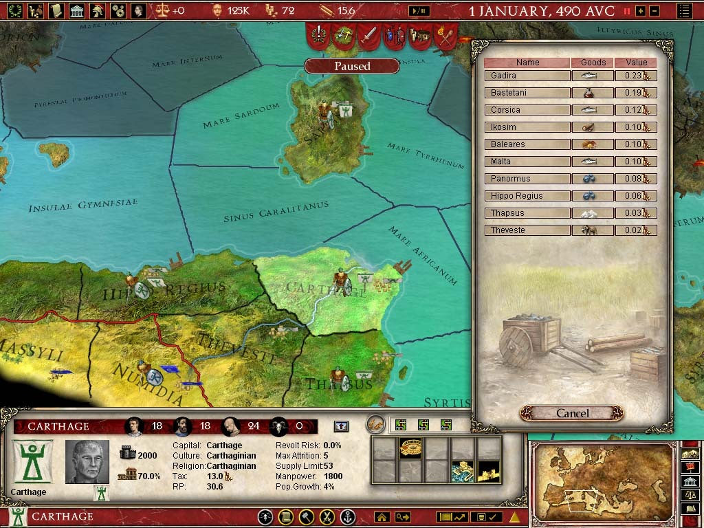 Europa Universalis: Rome - Gold Edition (PC) – screenshot 4