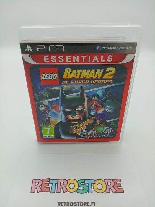 LEGO Batman 2 DC Super Heroes Essentials PlayStation 3 game box (English/Nordic)