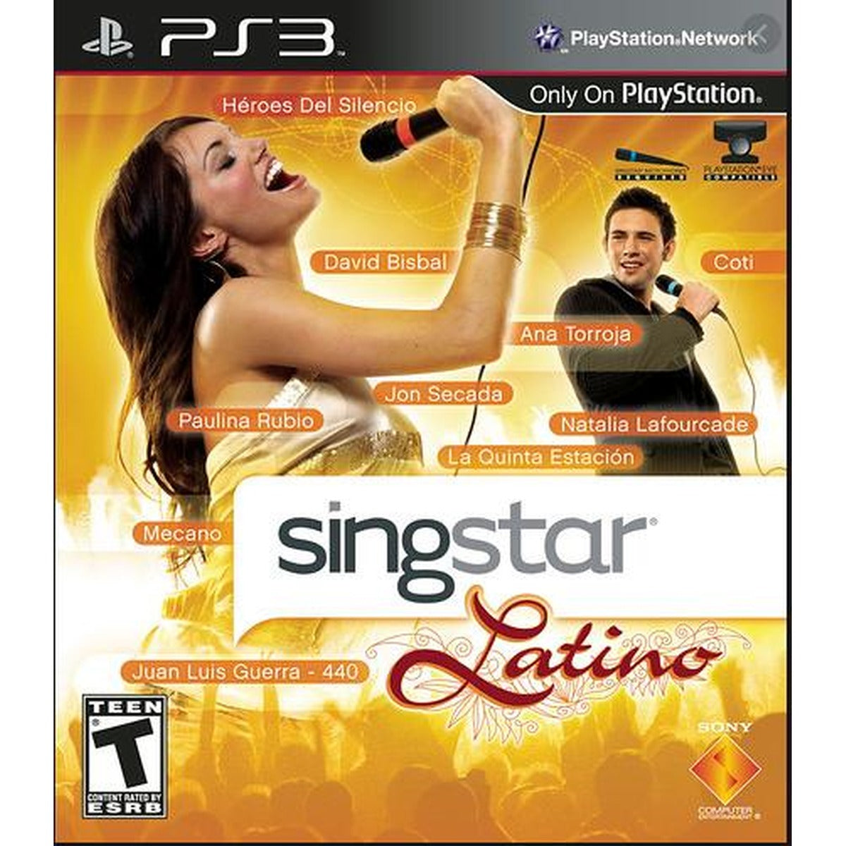 SingStar Latino No Microphone PlayStation 3 game case