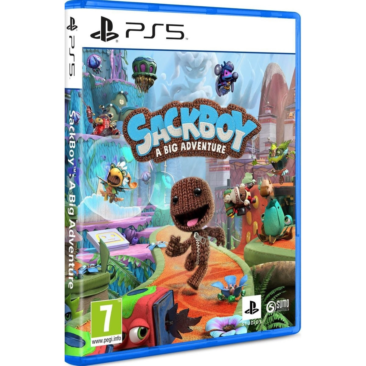 Sackboy: A Big Adventure PlayStation 5 doboz – angol/francia/portugál/arab borító