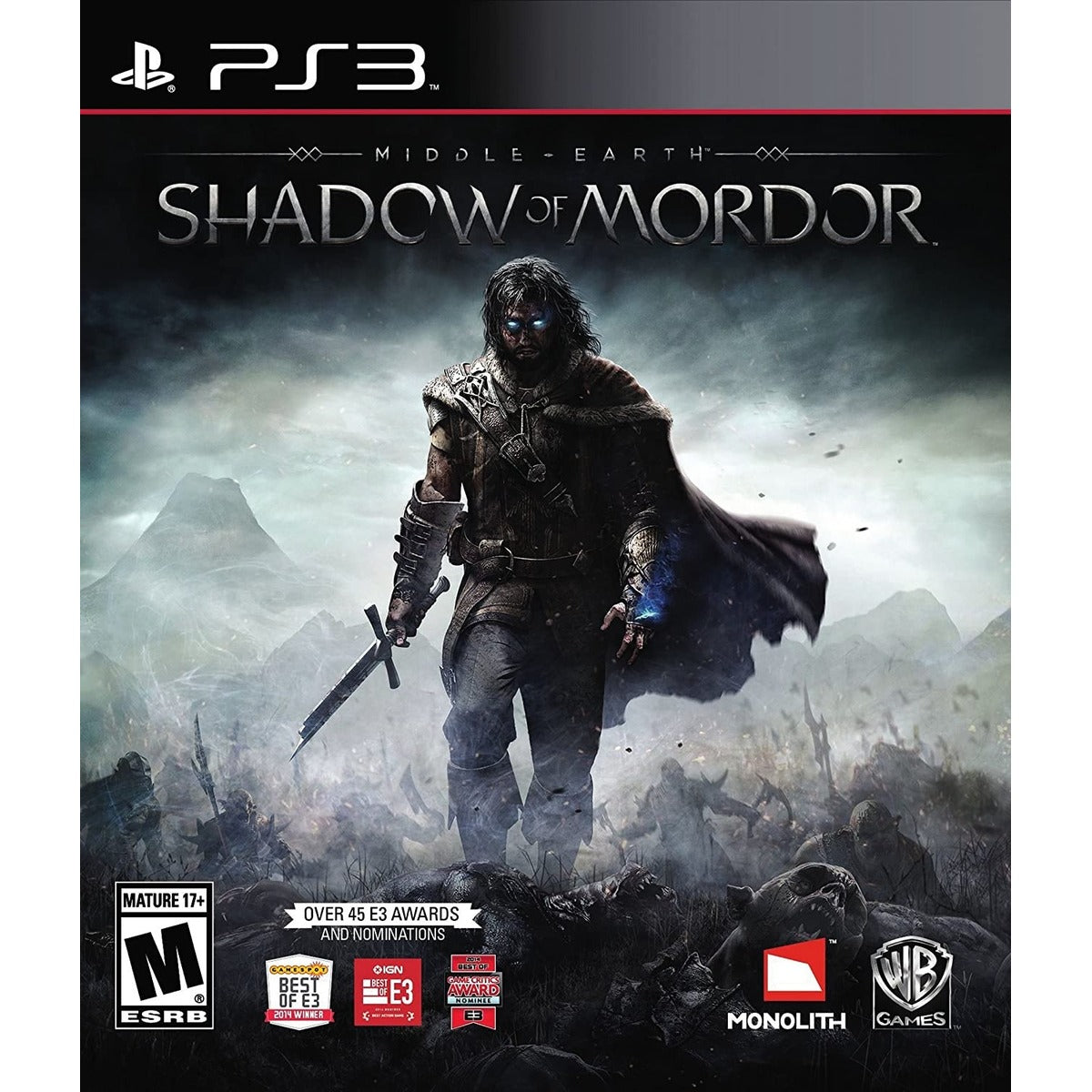 Middle-earth: Shadow of Mordor PlayStation 3 box art