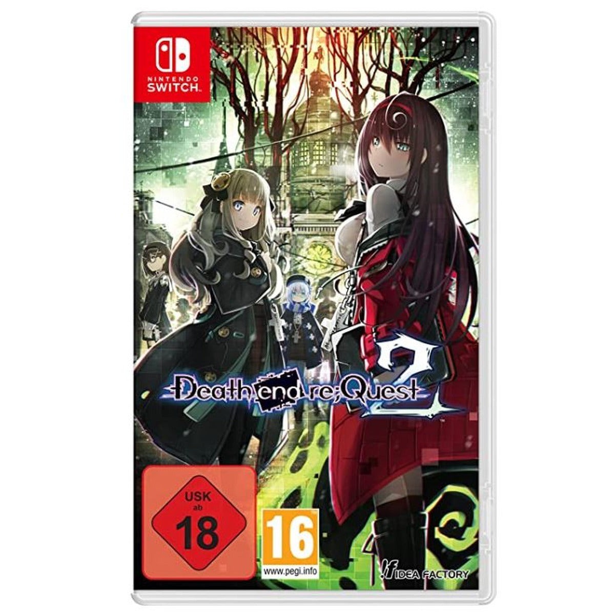 Death end re;Quest 2 Calendar Edition Nintendo Switch box art with collector's box
