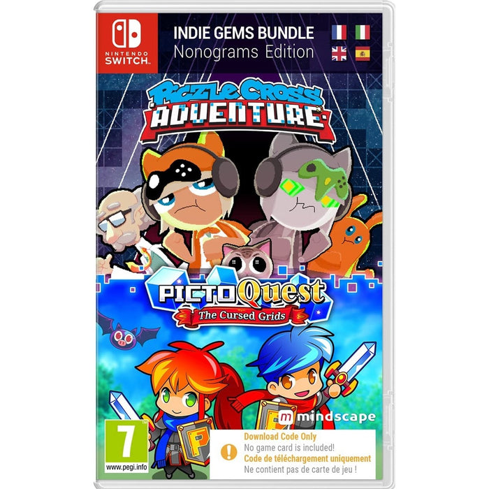 Piczle Cross Adventure & PictoQuest: The Cursed Grids Double Pack Code in a Box Nintendo Switch doboz