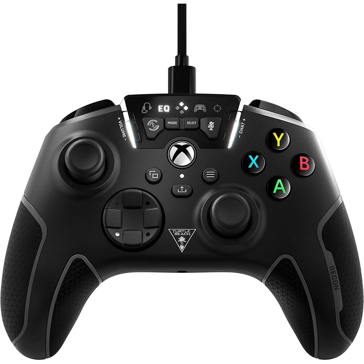 Turtle Beach Recon fekete vezetékes kontroller Xbox Series X-hez – elölnézet