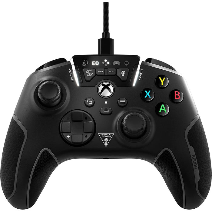 Turtle Beach Recon fekete vezetékes kontroller Xbox Series X-hez – elölnézet