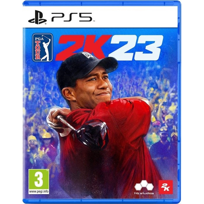 PGA Tour 2K23 PlayStation 5 dobozborító Tiger Woodsszal