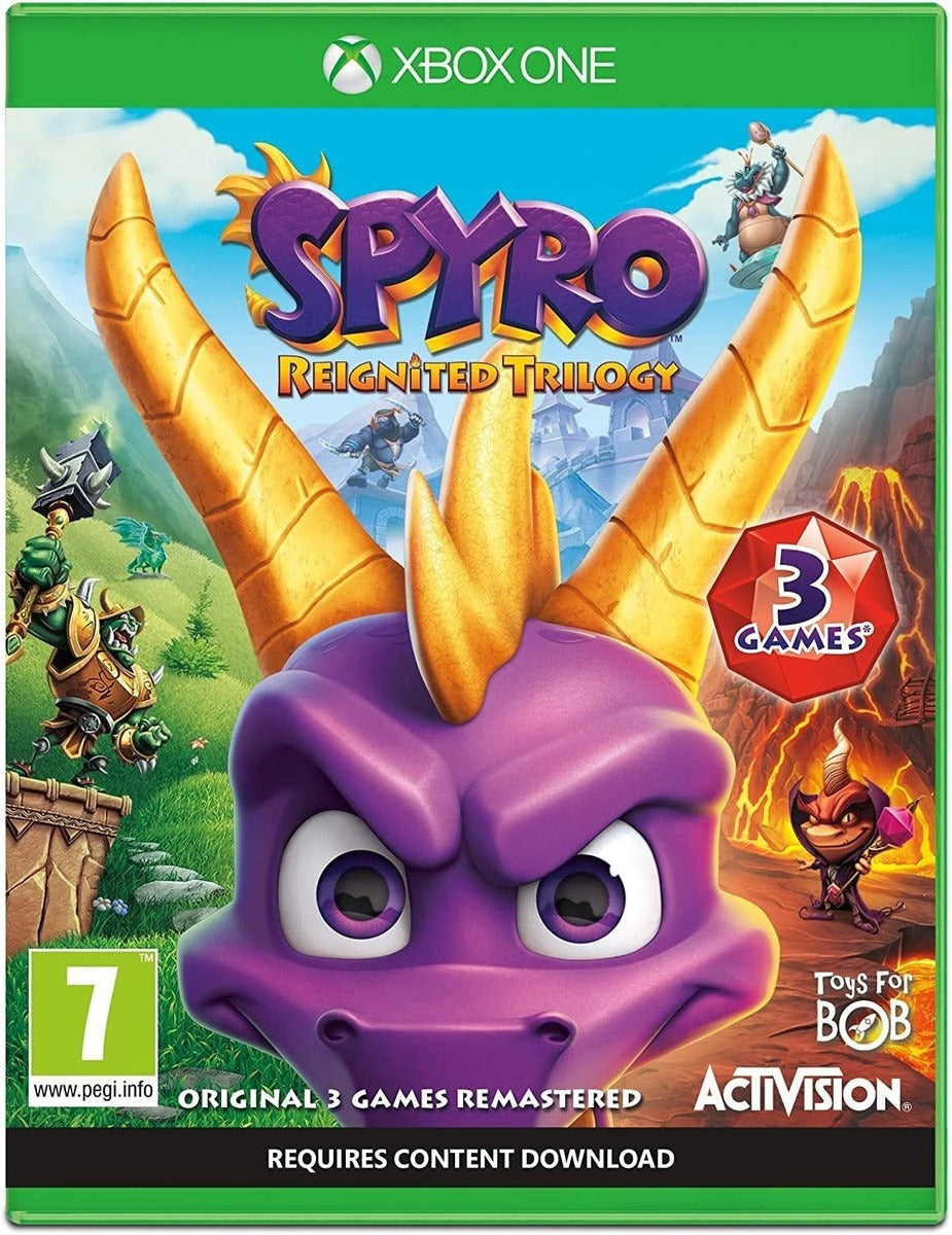 Spyro: Reignited Trilogy Xbox One game box art — Polish edition