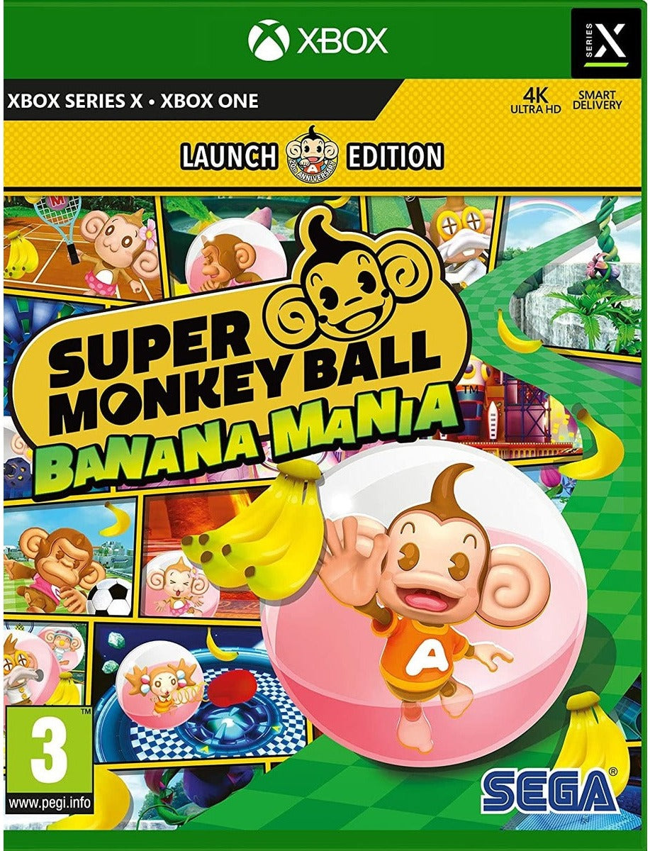 Super Monkey Ball Banana Mania Launch Edition Xbox Series X box art