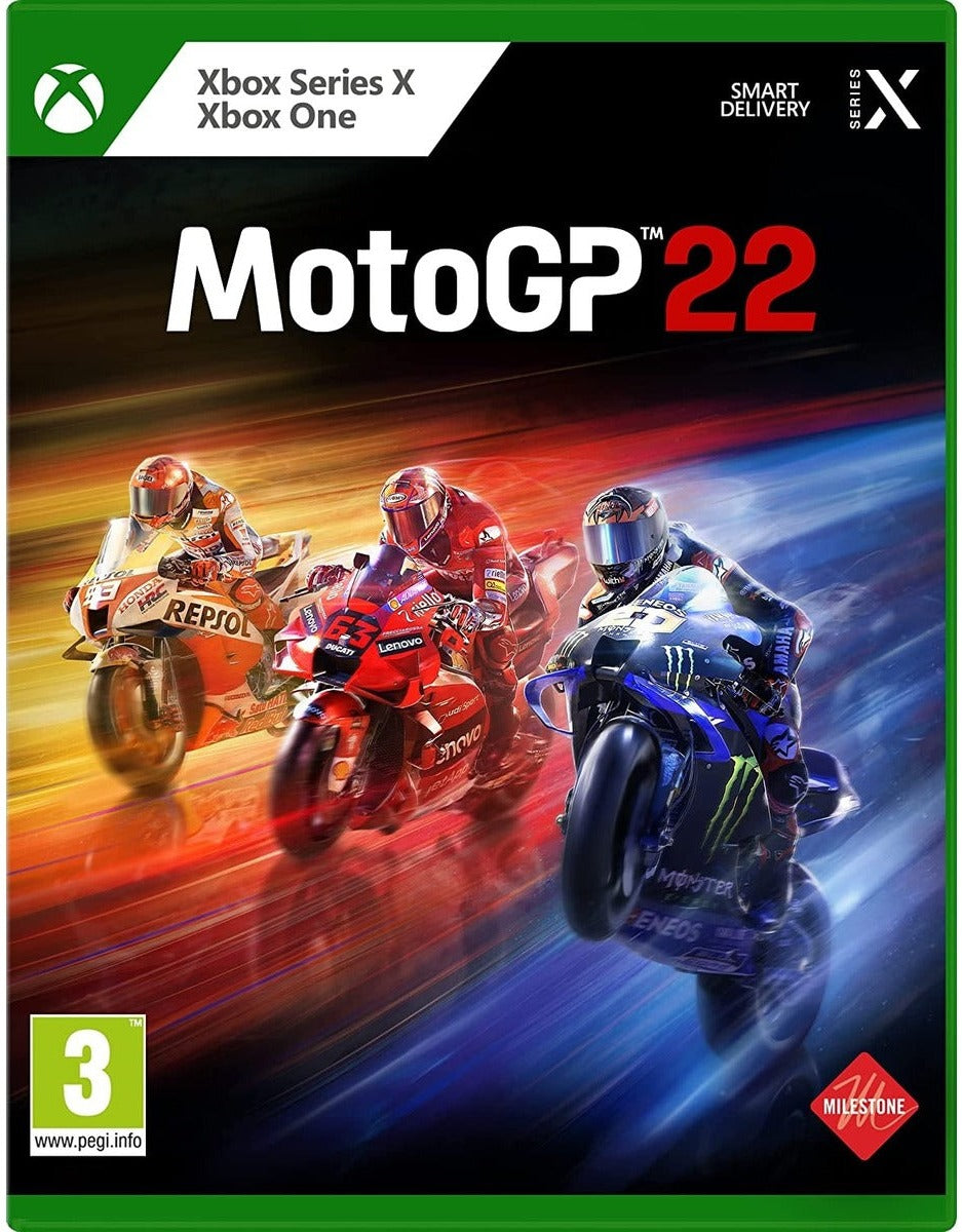 MotoGP 22 Xbox Series X box art by Milestone