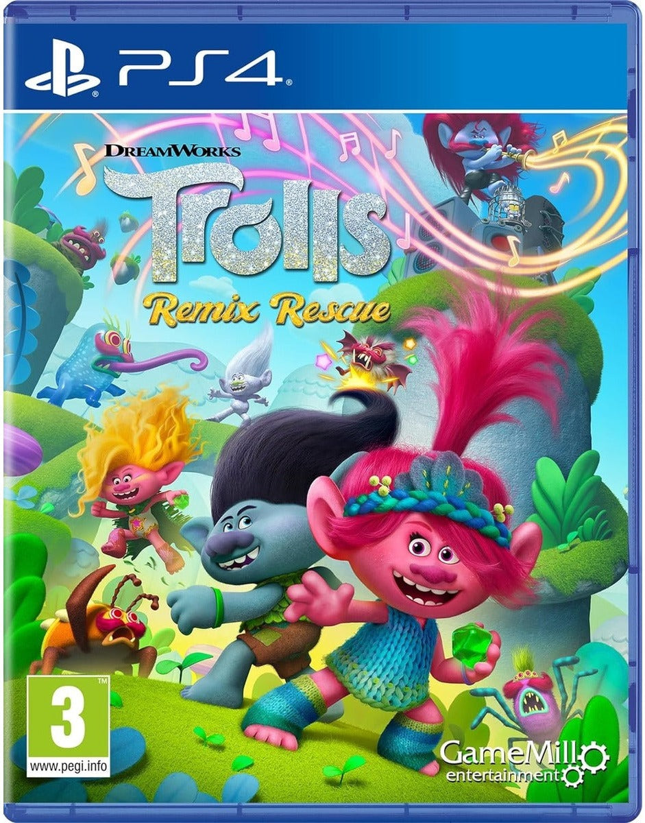 DreamWorks Trolls Remix Rescue PlayStation 4 box art