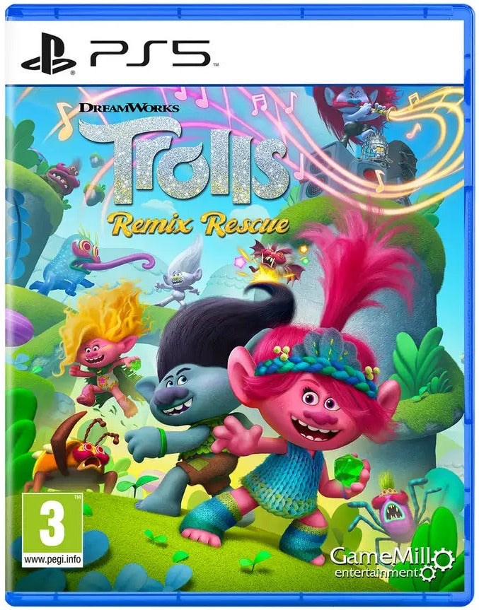 DreamWorks Trolls Remix Rescue PlayStation 5 box art