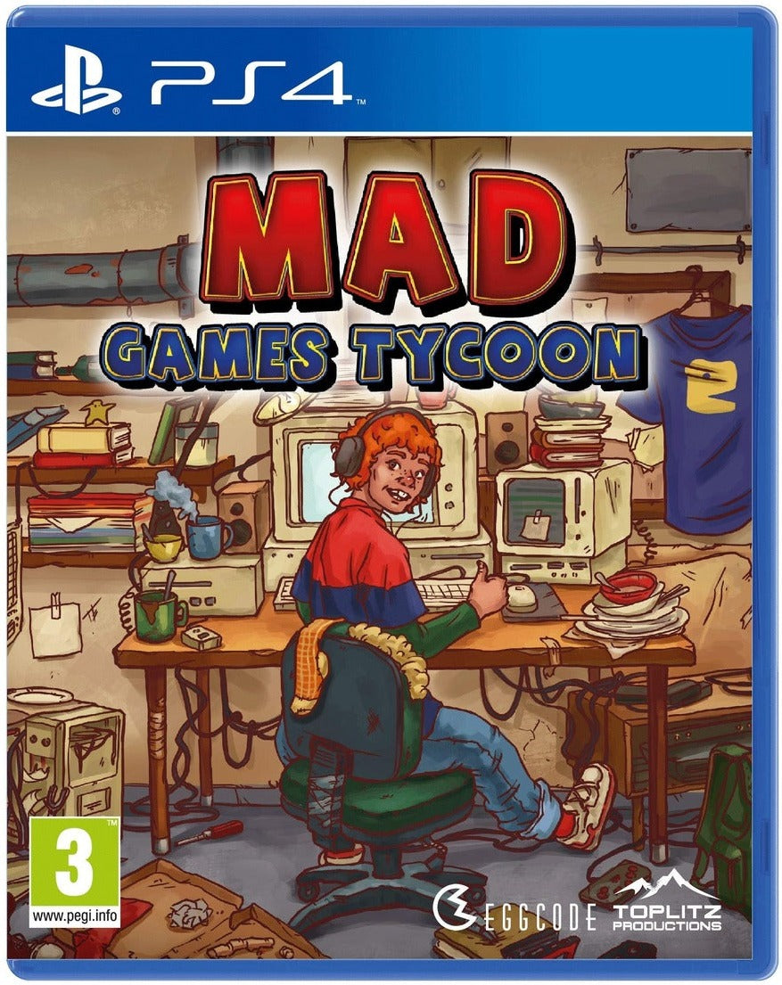 Mad Games Tycoon PlayStation 4 game box art