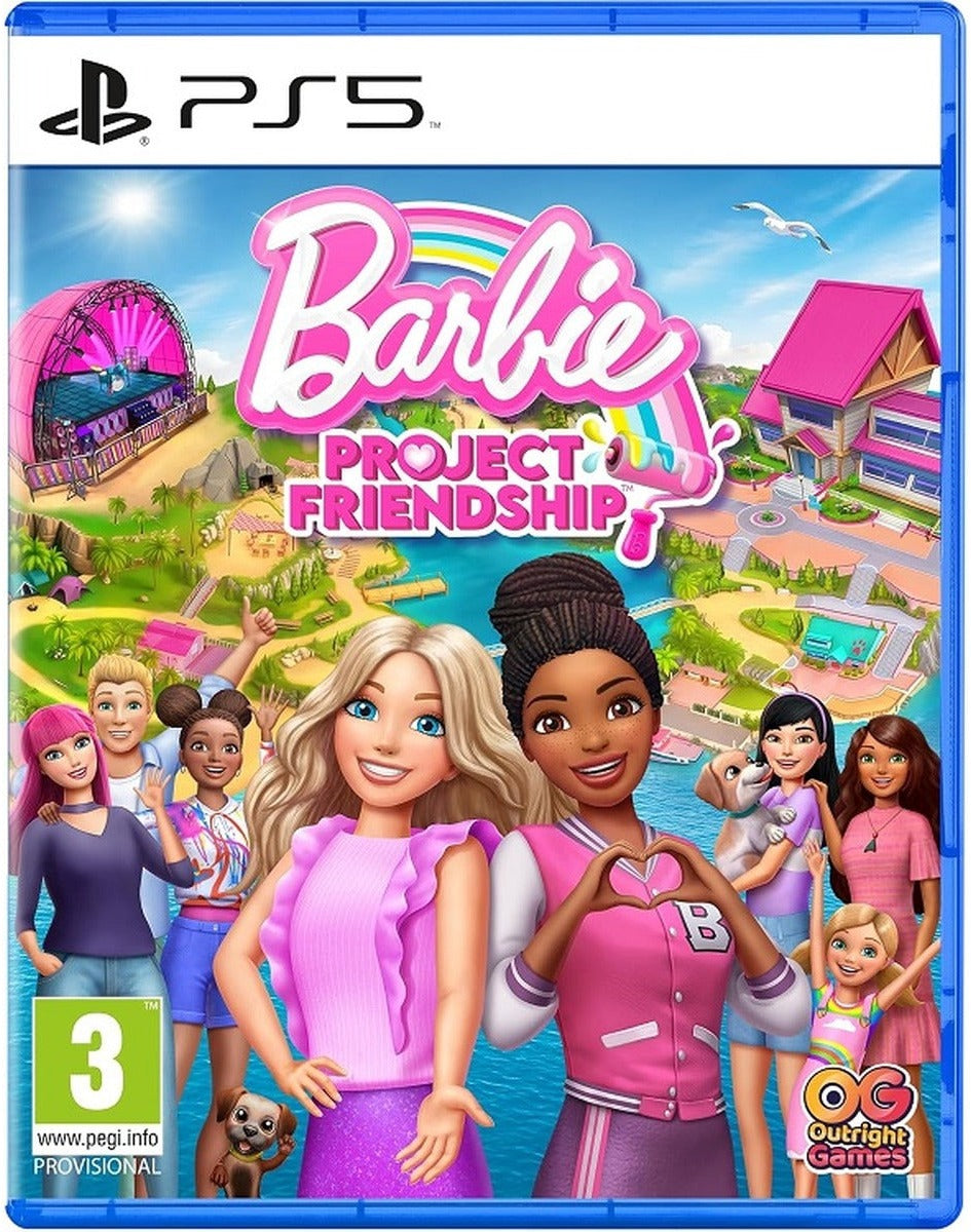 Barbie: Project Friendship PlayStation 5 game box art