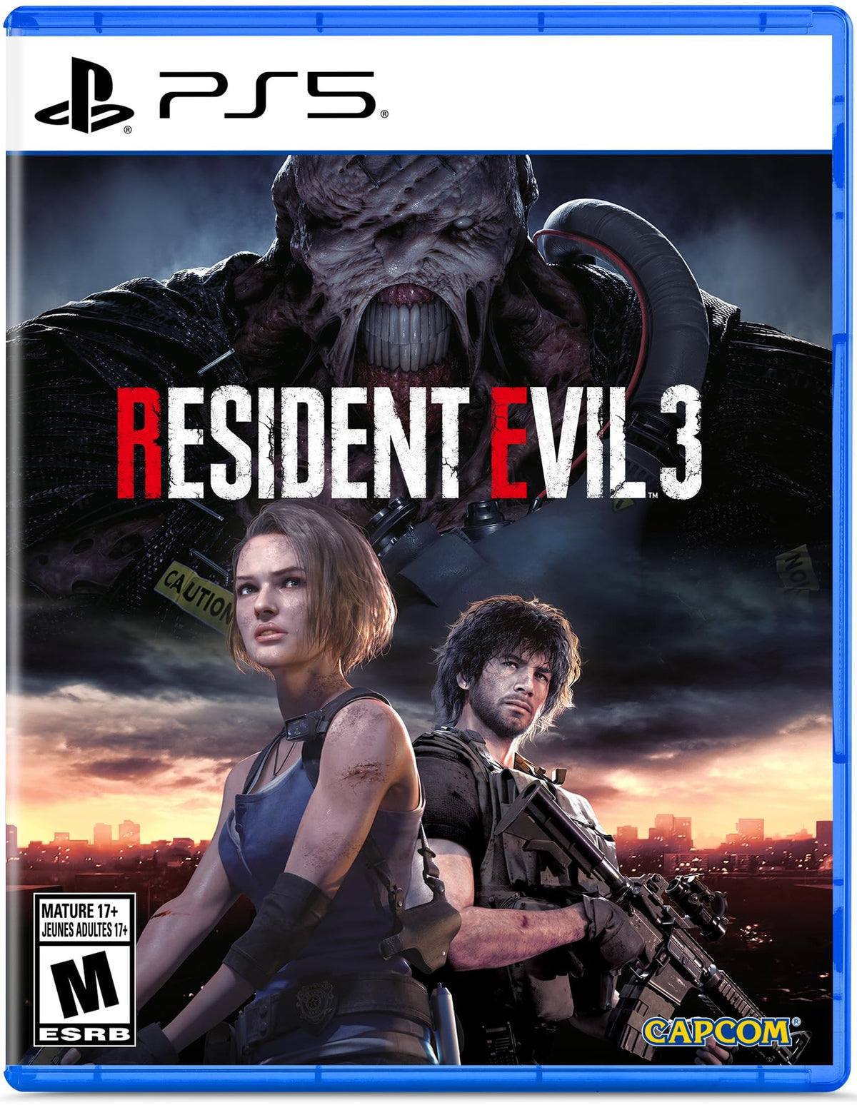 Resident Evil 3 PlayStation 5 game box art