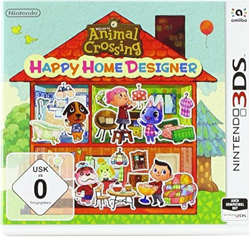Animal Crossing: Happy Home Designer Nintendo 3DS game box – German edition