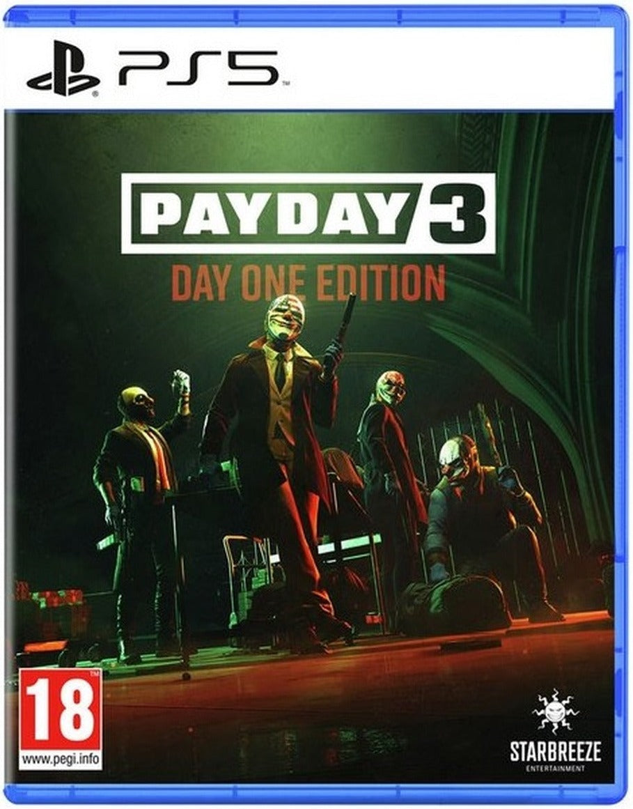 Payday 3 Day One Edition PlayStation 5 game box art