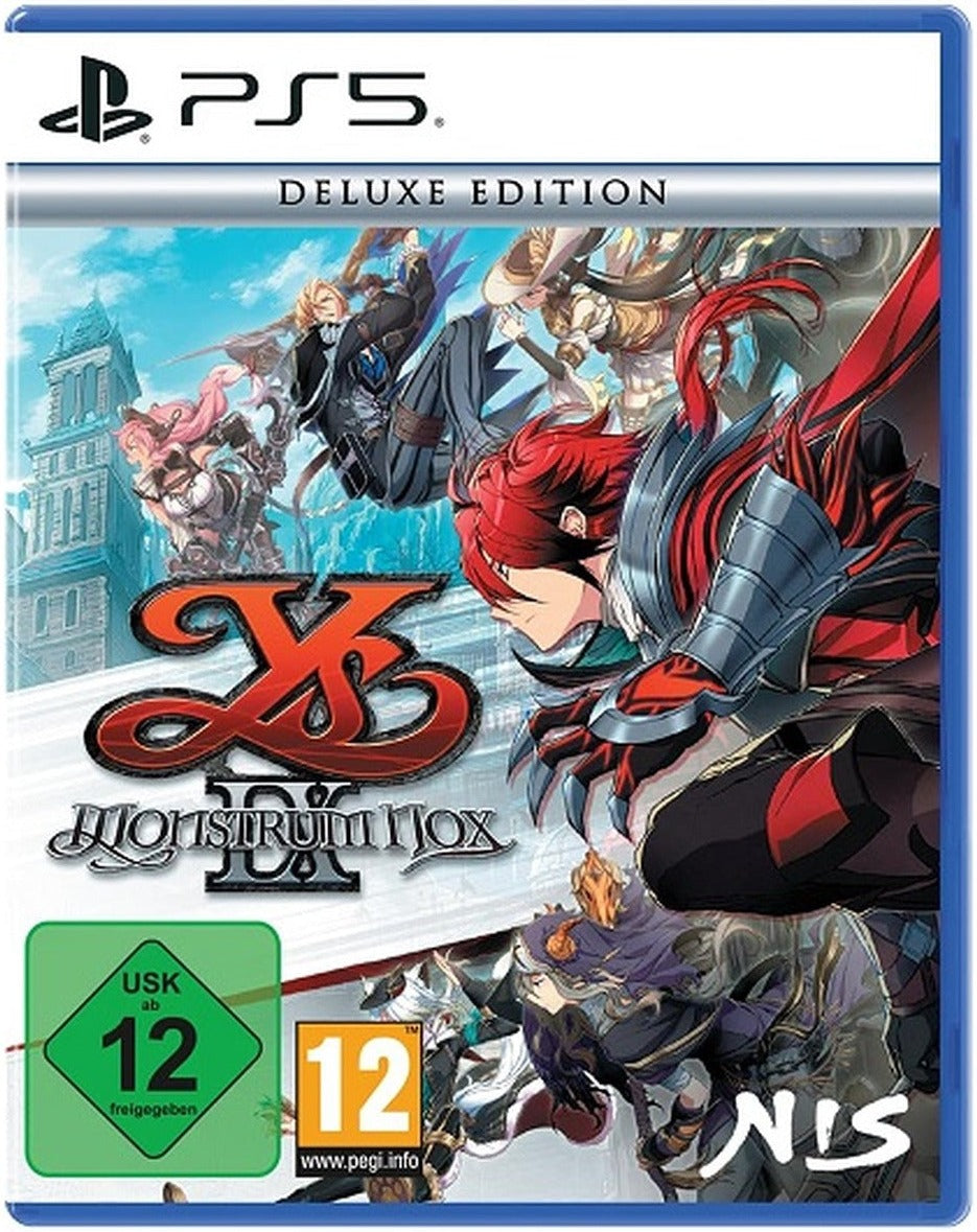 Ys IX: Monstrum Nox Deluxe Edition PS5 game box – German packaging