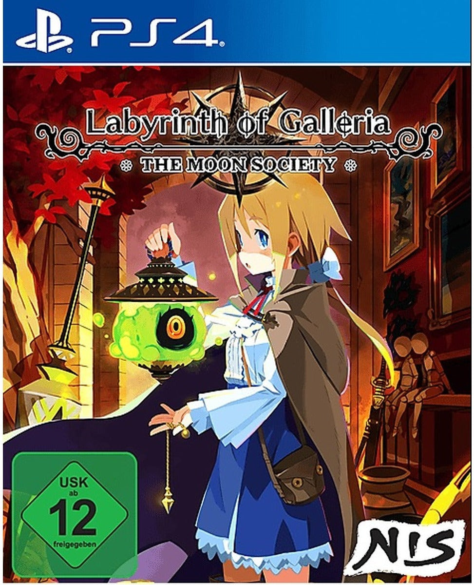 Labyrinth of Galleria: The Moon Society Standard Edition PS4 game box – German packaging