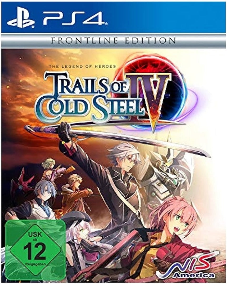 The Legend of Heroes Trails of Cold Steel IV Frontline Edition PS4 box art (German box)