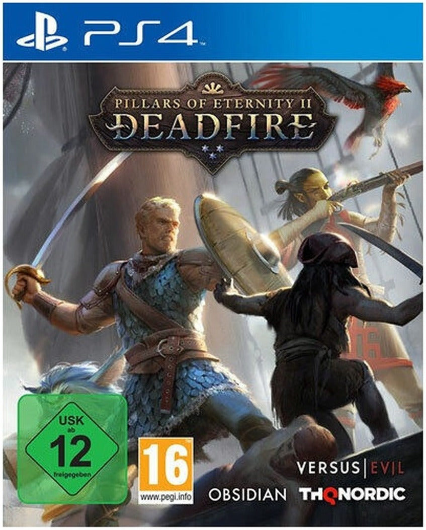 Pillars of Eternity II: Deadfire PS4 game box art (German edition)