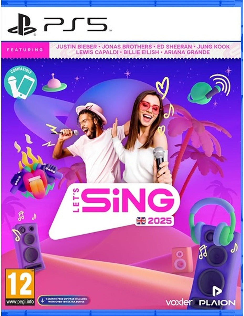 Let's Sing 2025 PlayStation 5 game box art