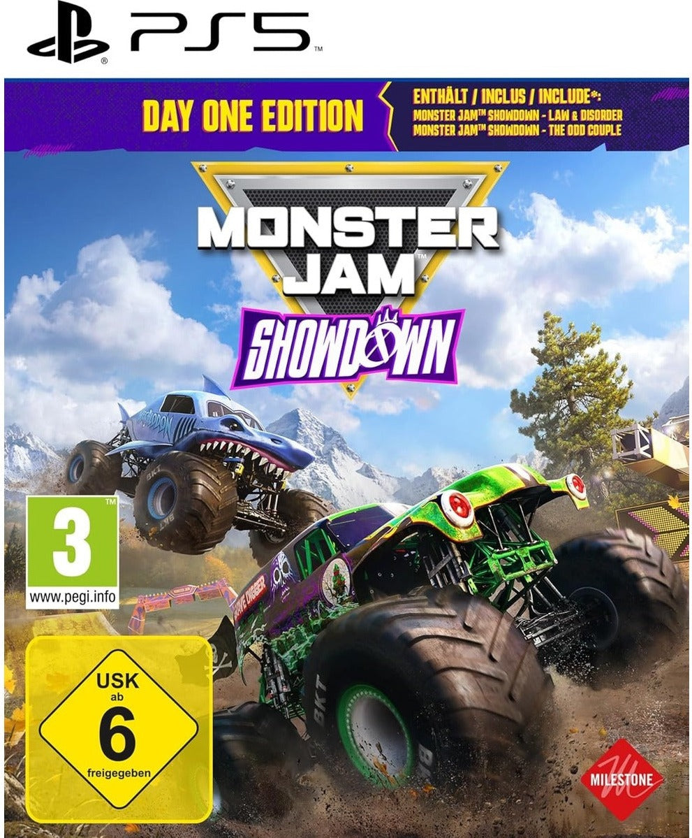 Monster Jam Showdown Day One Edition PS5 game box – German packaging