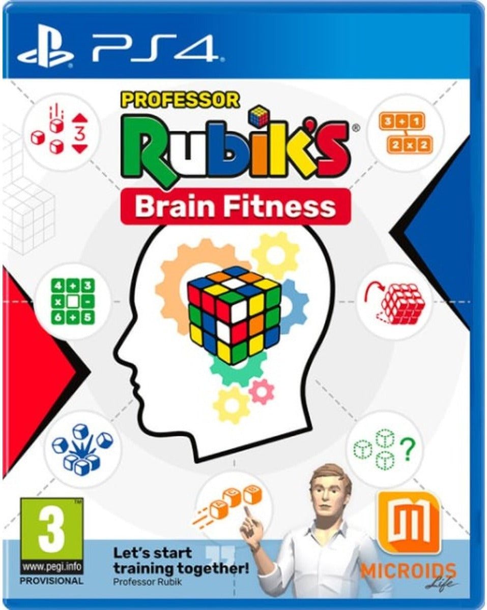 Professor Rubik's Brain Fitness PlayStation 4 game box art
