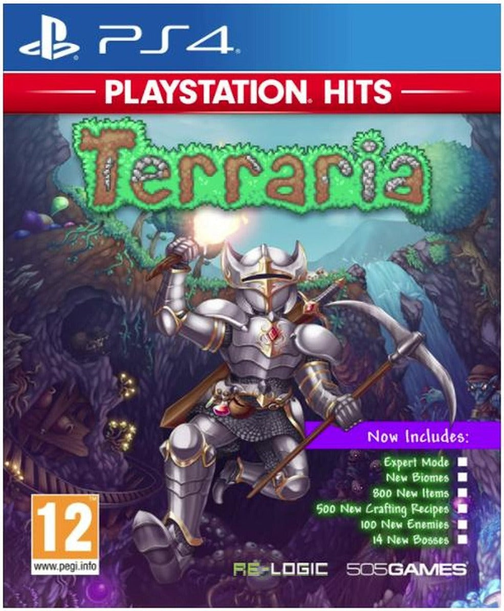 Terraria PlayStation Hits PS4 game box art
