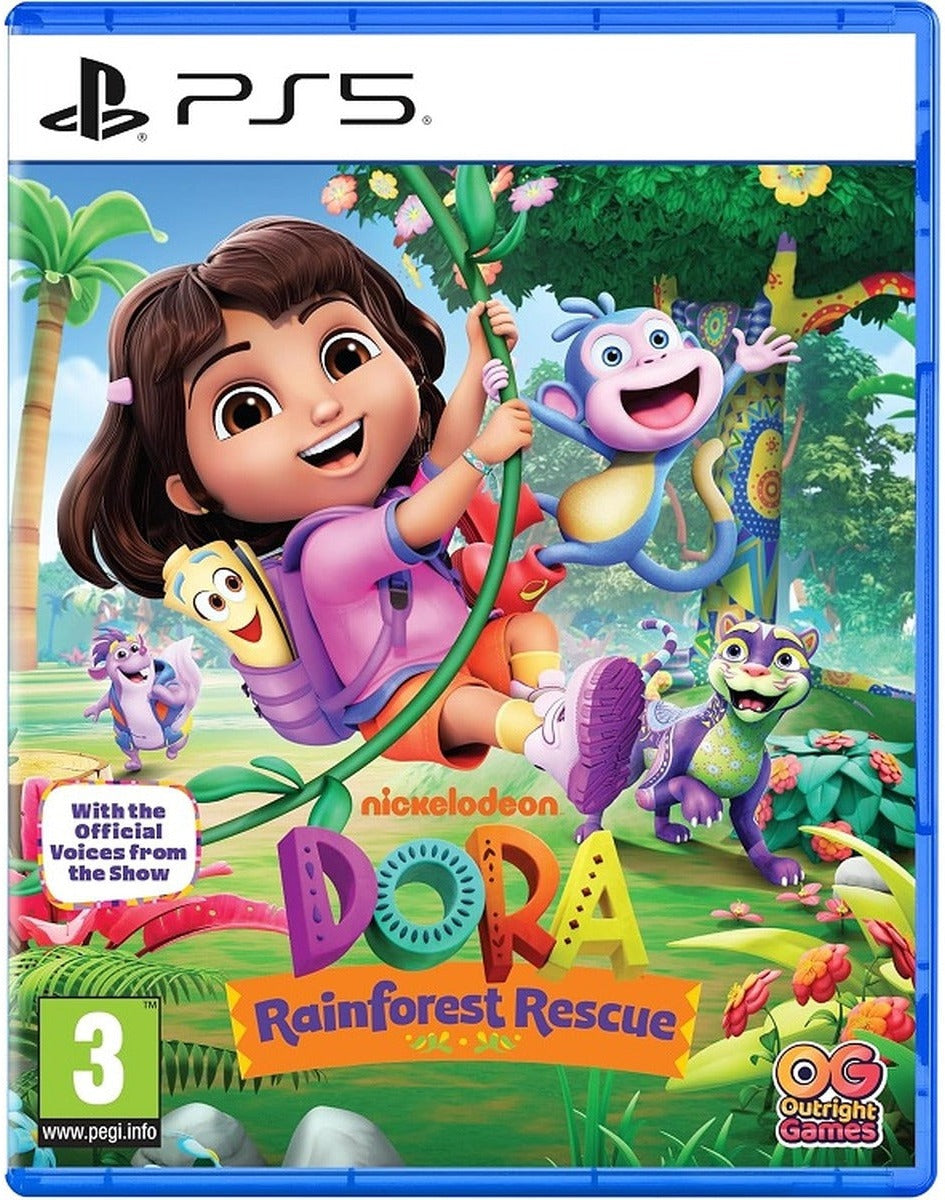 Dora: Rainforest Rescue PlayStation 5 game box art