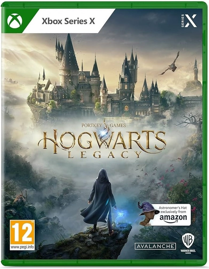 Hogwarts Legacy Xbox Series X box art with Astronomer's Hat DLC