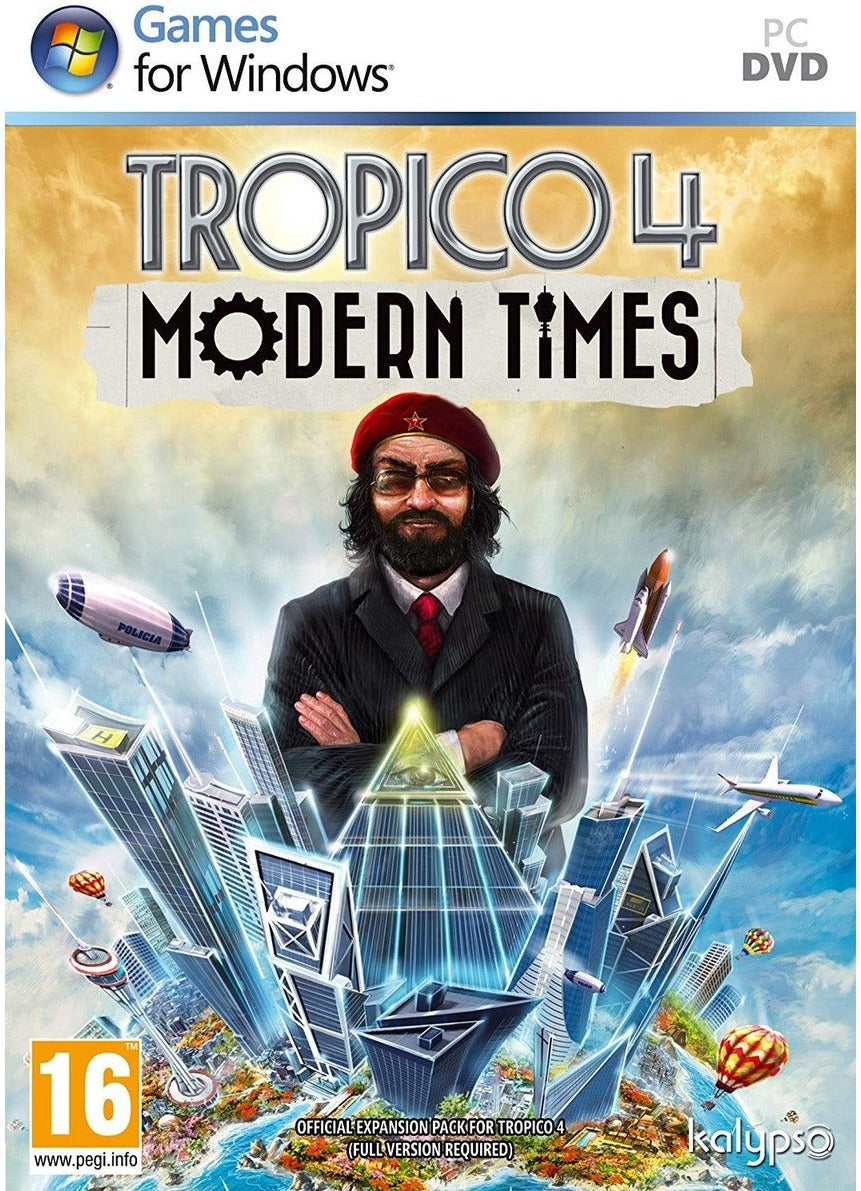 Tropico 4: Modern Times PC expansion box art – Kalypso Media