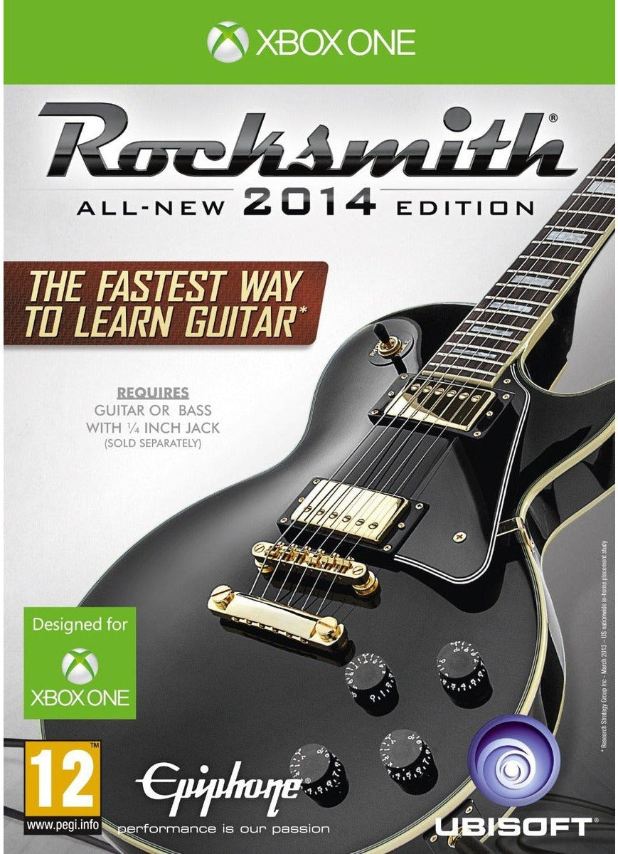 Rocksmith All New 2014 Edition Xbox One game box with Real Tone Cable