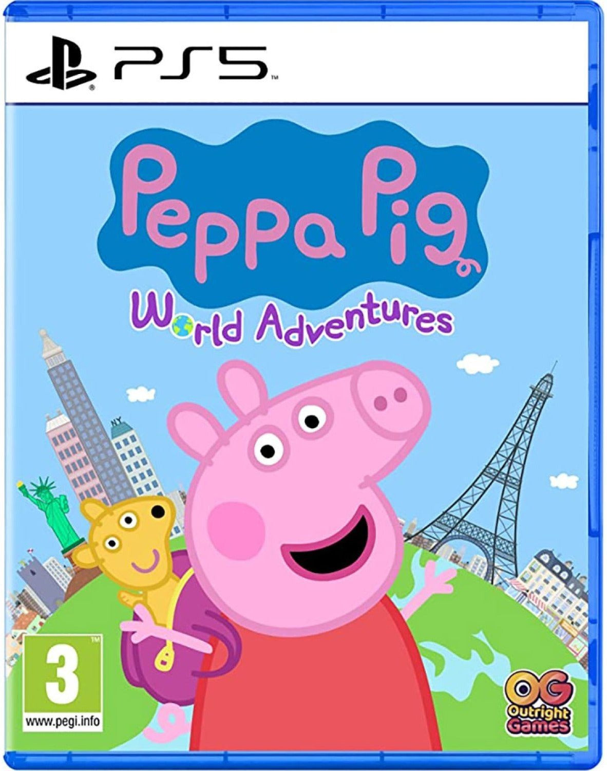 Peppa Pig: World Adventures PlayStation 5 game box art