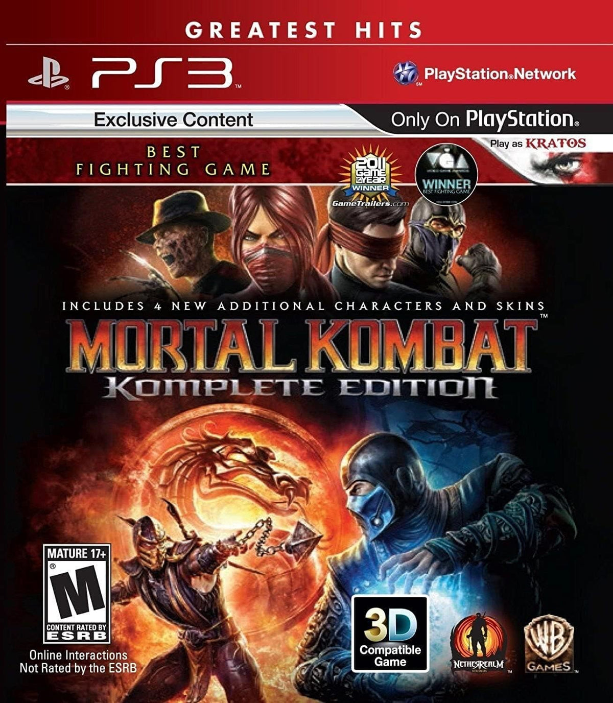 Mortal Kombat Komplete Edition PlayStation 3 game box art