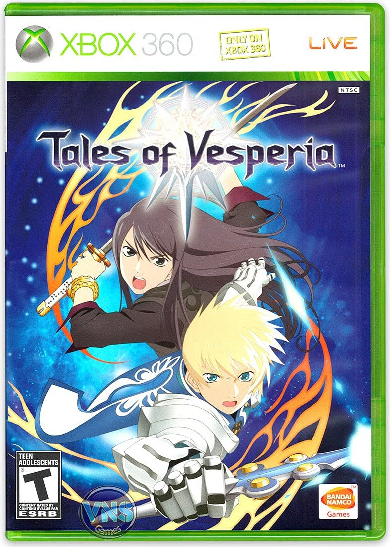 Tales of Vesperia Xbox 360 game box art