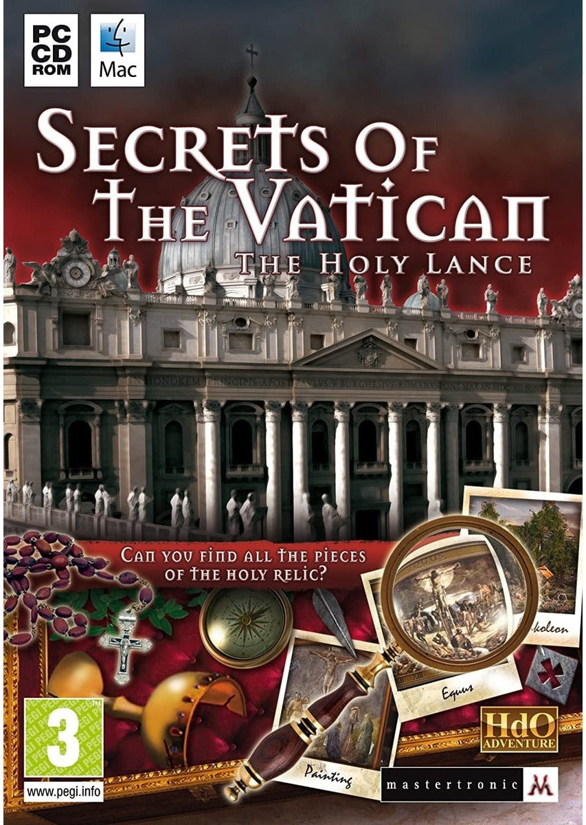 Secrets of the Vatican: The Holy Lance PC game box art – Mastertronic 2009