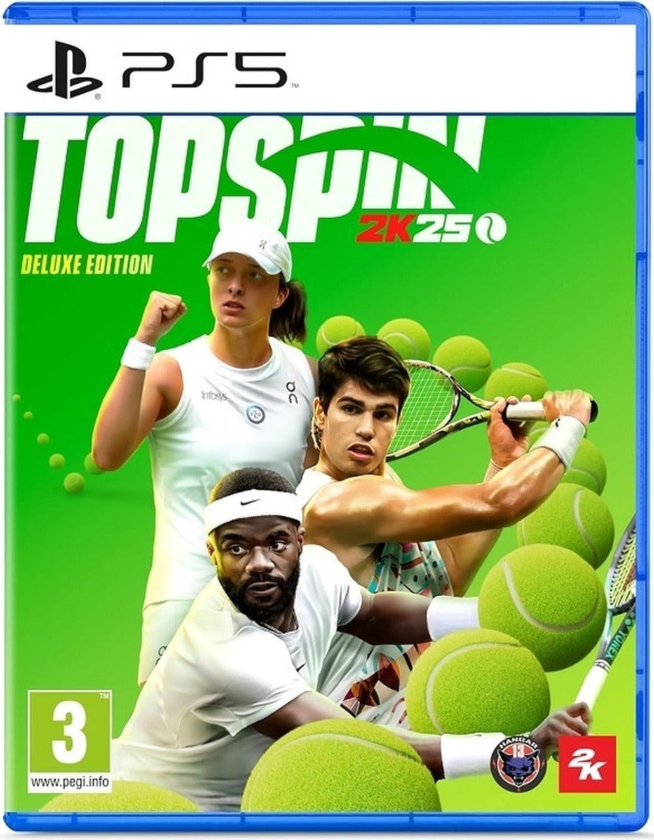 TopSpin 2K25 Deluxe Edition PlayStation 5 game box art