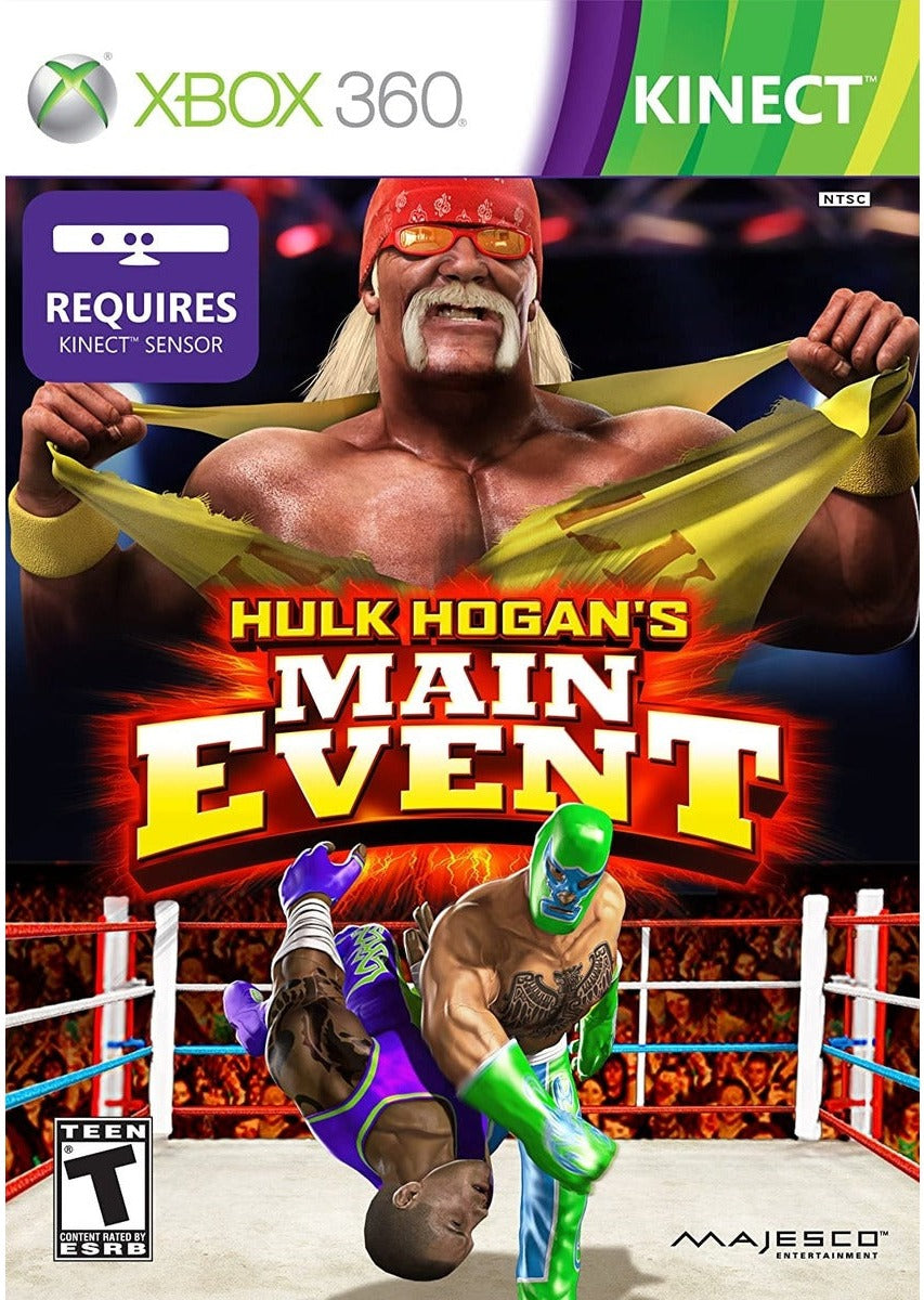 Hulk Hogan's Main Event Kinect Xbox 360 game box art