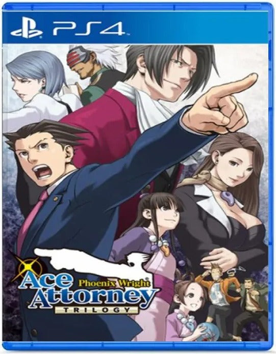 Phoenix Wright: Ace Attorney Trilogy PS4 physical game case, Asian box
