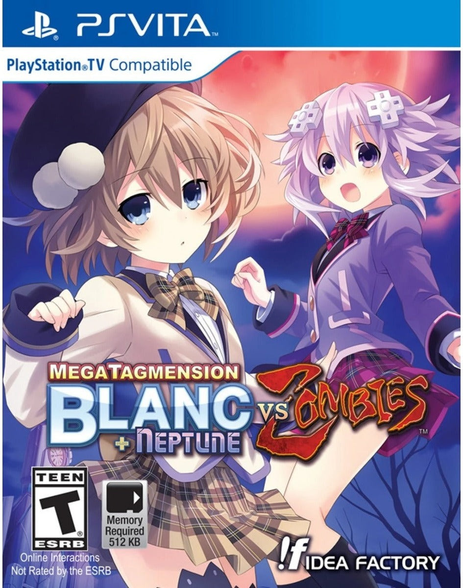 MegaTagmension Blanc + Neptune VS Zombies PlayStation Vita game cartridge