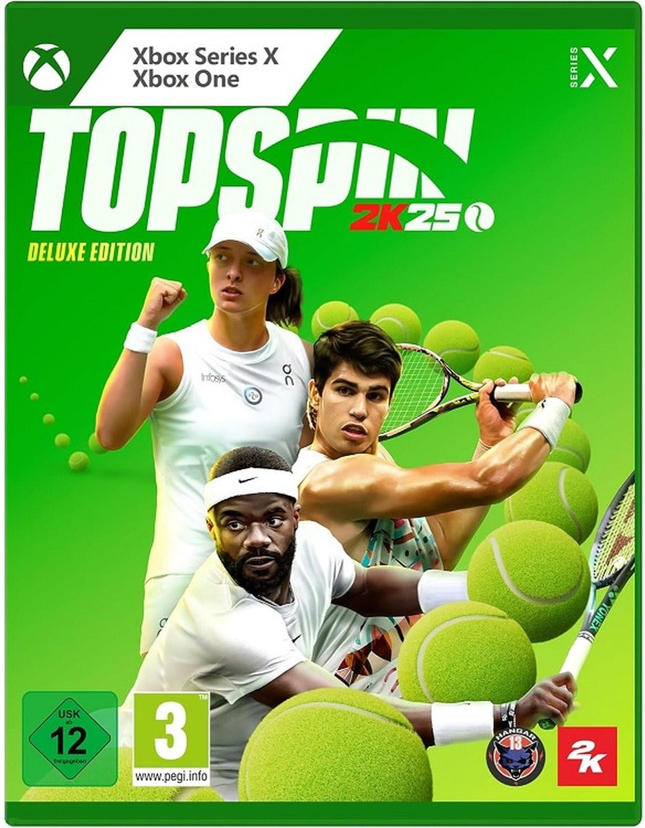 TopSpin 2K25 Deluxe Edition Xbox Series X game box – German USK edition