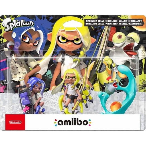 Nintendo amiibo Splatoon Collection 3-Pack doboz – Octoling kék, Inkling sárga, Smallfry figurák
