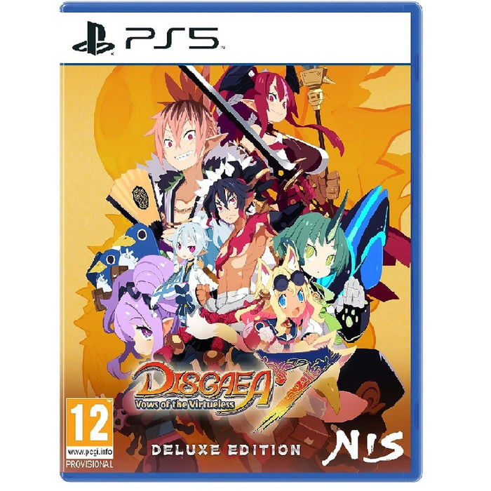 Disgaea 7: Vows of the Virtueless Deluxe Edition PS5 játék doboza