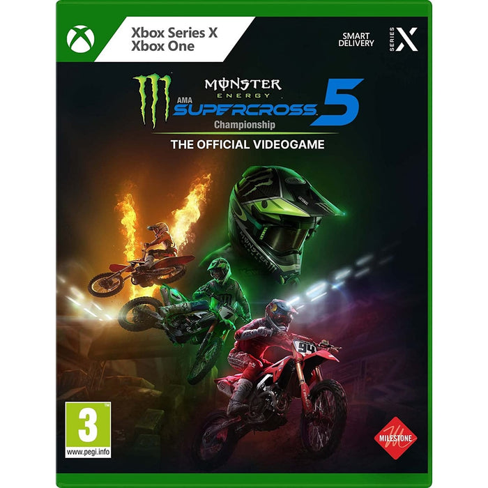 Monster Energy Supercross – The Official Videogame 5 Xbox Series X dobozborító