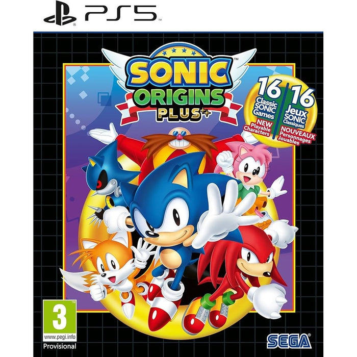 Sonic Origins Plus PlayStation 5 játék doboza — angol/francia kiadás