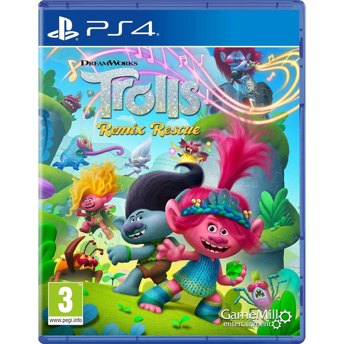 DreamWorks Trolls Remix Rescue PlayStation 4 borító