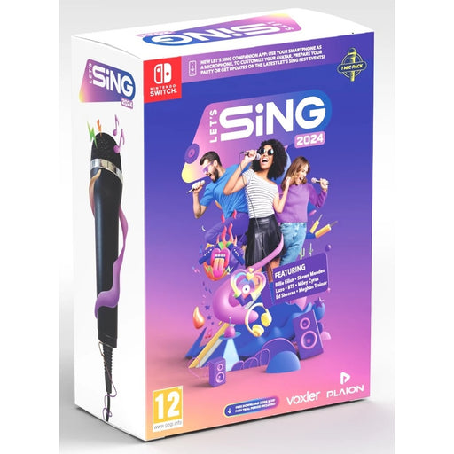 Let's Sing 2024 Single Mic Bundle Nintendo Switch doboz mikrofonnal