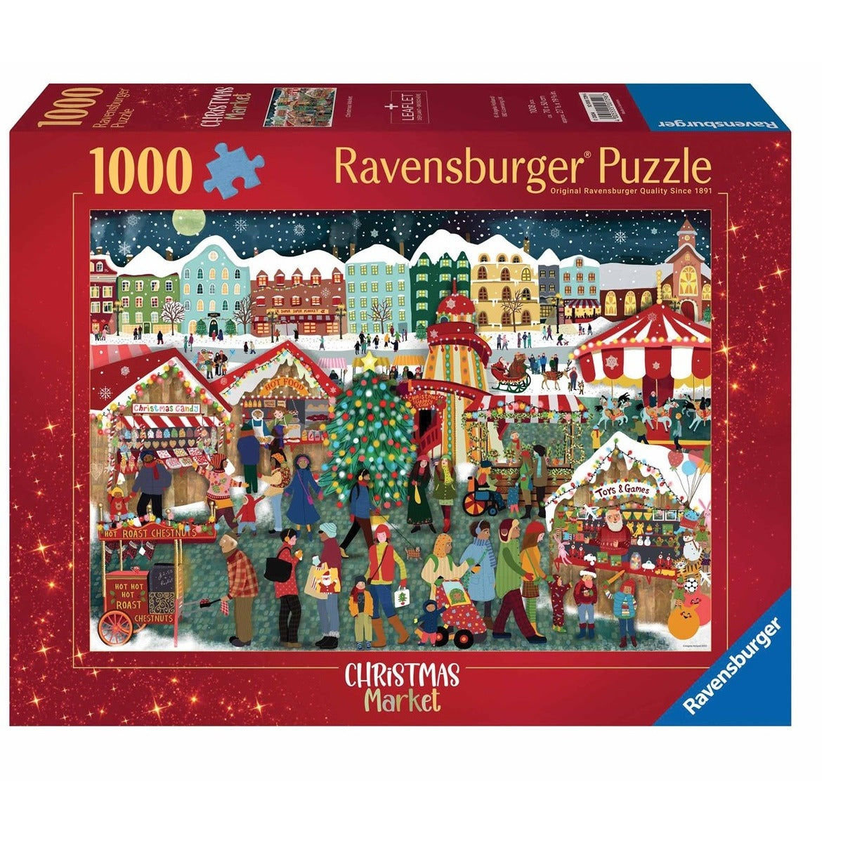 Ravensburger Christmas Market 1000 piece jigsaw puzzle box