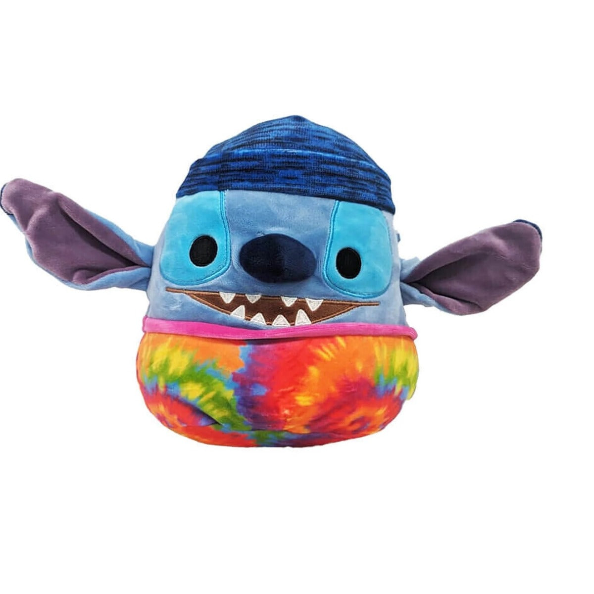 Squishmallows 8 inch Stitch in tie-dye beanie hat plush figure