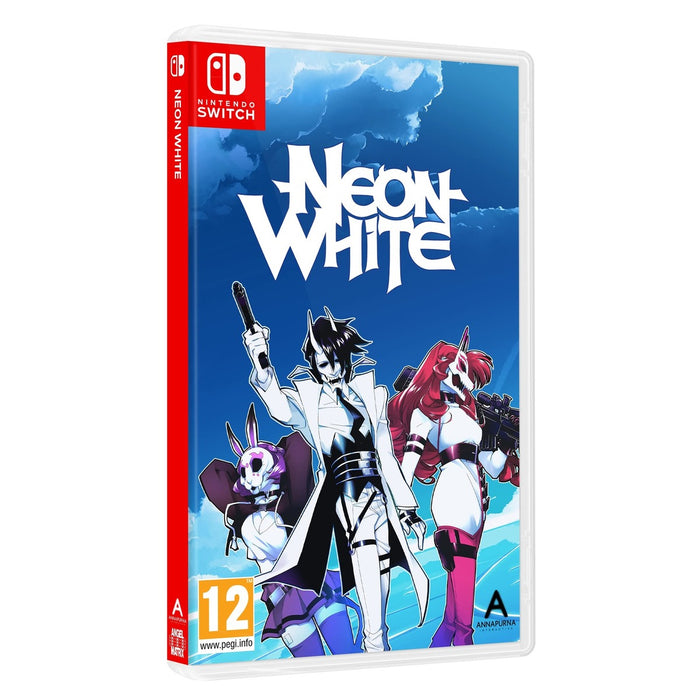 Neon White Nintendo Switch játék doboza, iam8bit kiadás